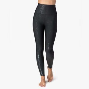 BEYOND YOGA High-Waisted Alloy Ombré Leggings. Black Foil Speckle. Worn Once. XS
